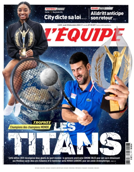 Редакция французского издания L'Équipe﻿ определила лучших спортсмена и спортсменку мира по итогам 2023 года.
